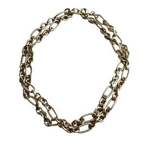 Long Sterling Chain Link Necklace 32"